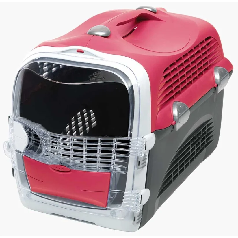 Caixa de Transporte Chalesco Cabrio Hagen Cat Vermelho Gatos