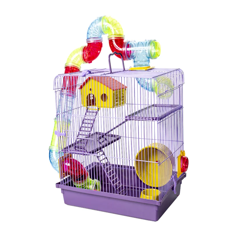 Gaiola para Hamster 3 Andares Lilás Jel Plast