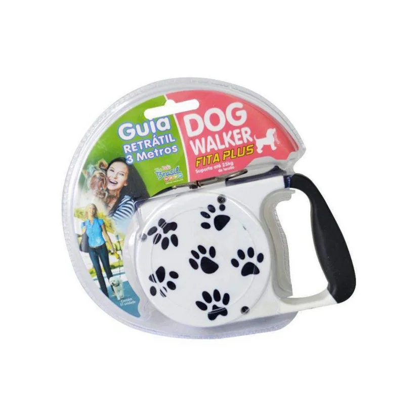 Guia Cães The Pets Retrátil Fita Plus 3Mts/25kg