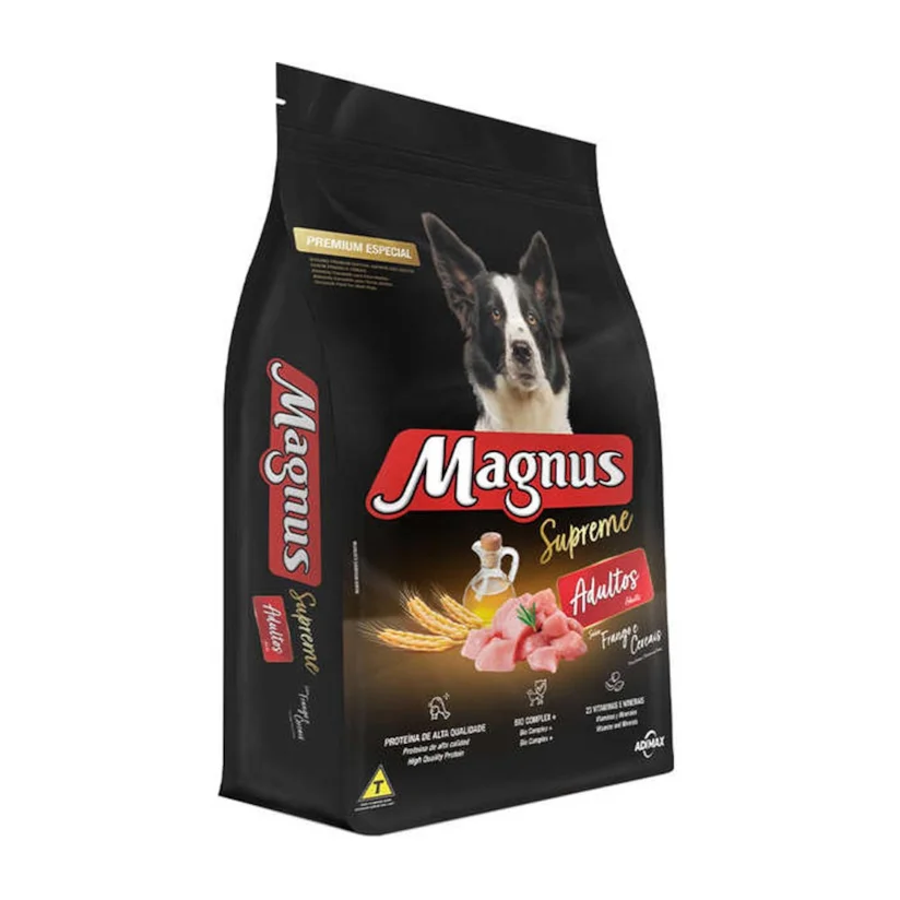 Ração Magnus Cães Supreme Adultos Frango/ Cereais 15kg