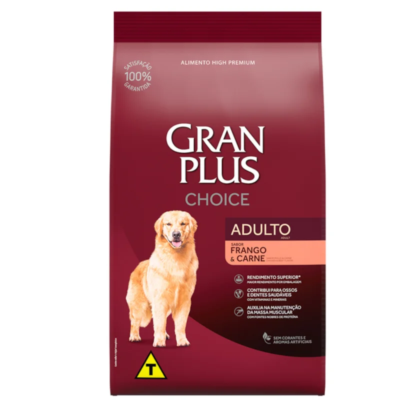 Ração Gran Plus Choice Cães Adultos Frango e Carne 20kg