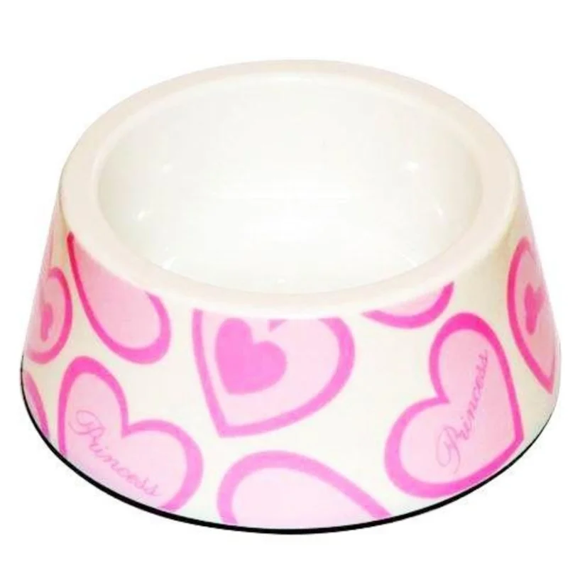 Comedouro para Cães e Gatos Pets Happy Jambo Princess Rosa