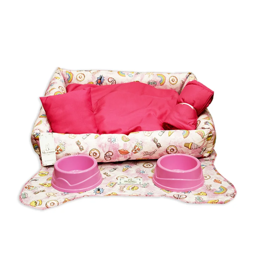 Kit Cama Caminha Cachorro 6 Peças Para Fêmea