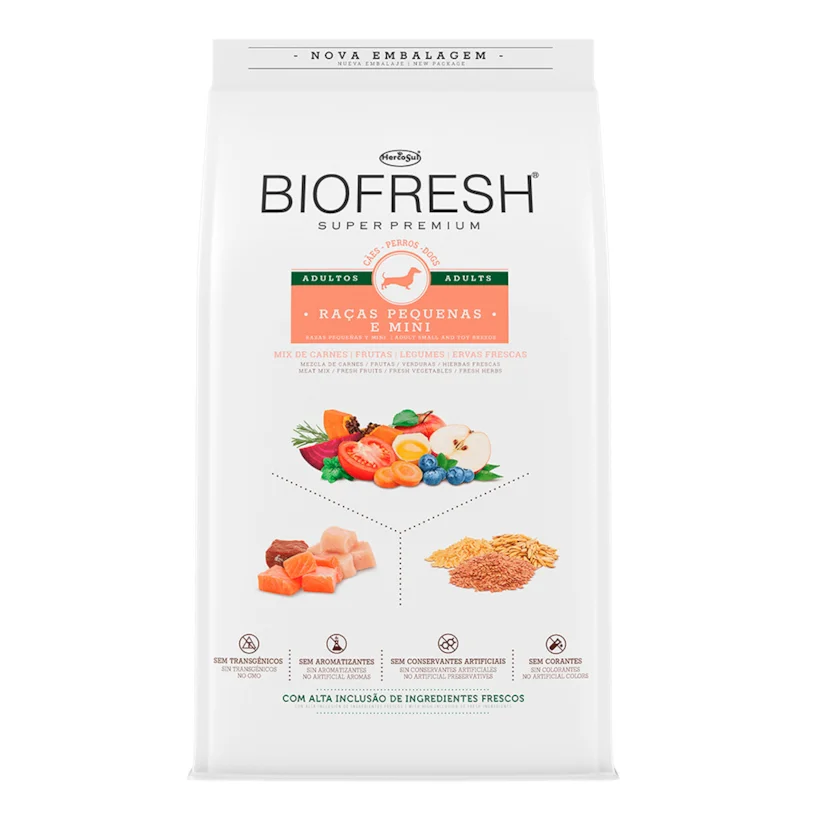 Ração Biofresh Cães Adultos Raças Pequenas e Mini 1kg