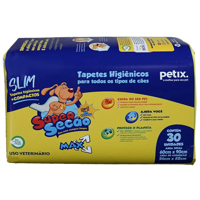 Tapete Higiênico Super Secao Max Slim com 30 Unidades