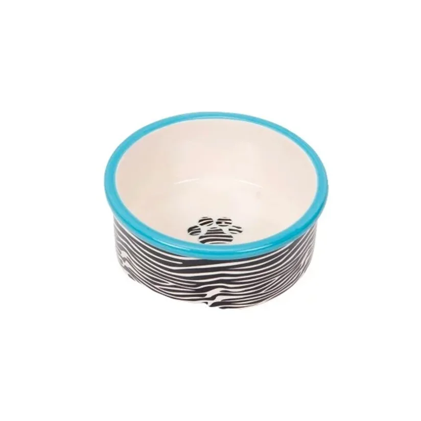 Comedouro Cerâmica Zebra Chalesco 120ml
