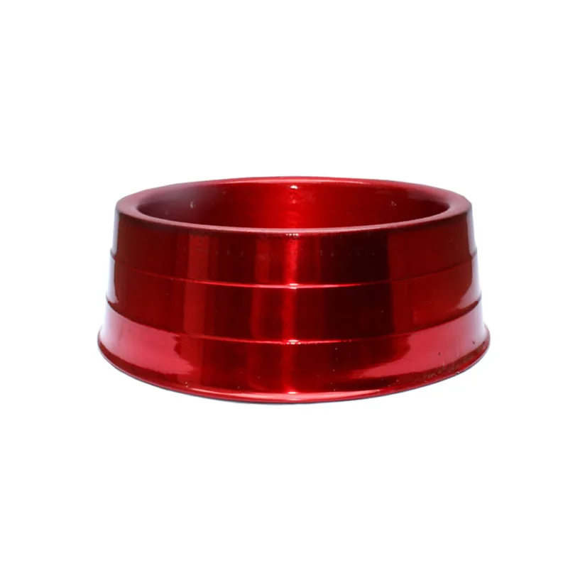 Comedouro Cães Dog Head Alumínio Pesado Colorido Vermelho Médio 1800ml