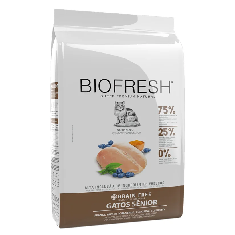 Ração Gatos Biofresh Sênior Frango 1,5kg