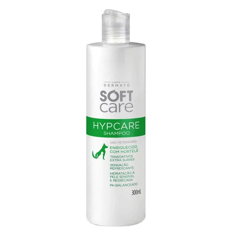 Shampoo Soft Care Hypcare Menta Cães e Gatos 300ml