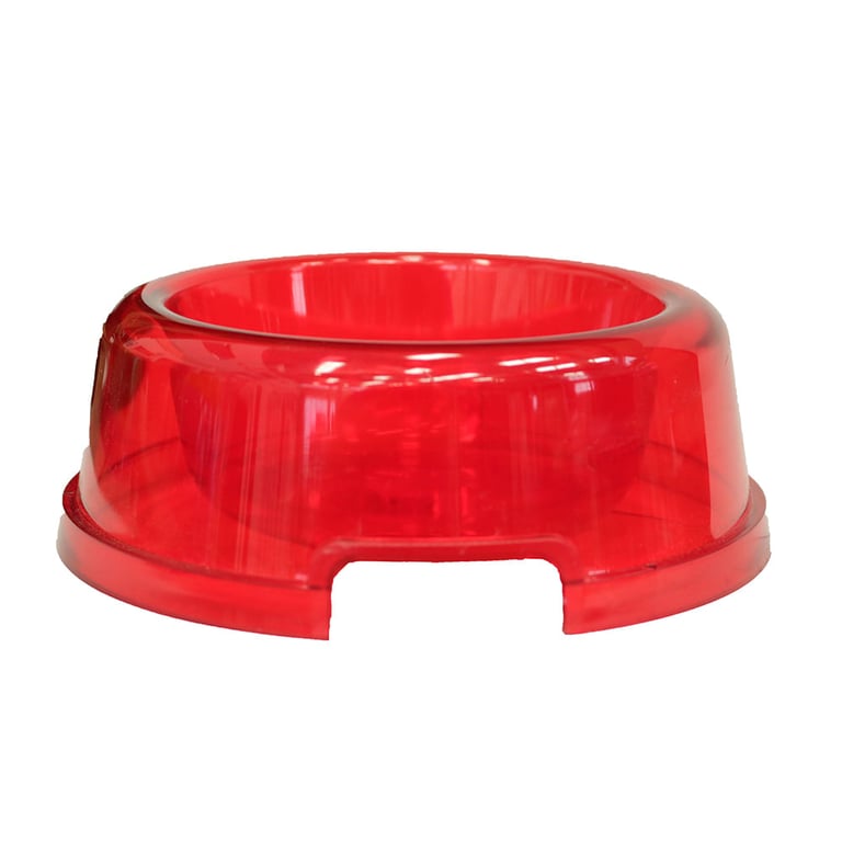 Comedouro e Bebedouro Para Cães Acrilico Vermelho Tudo Pet 300ml