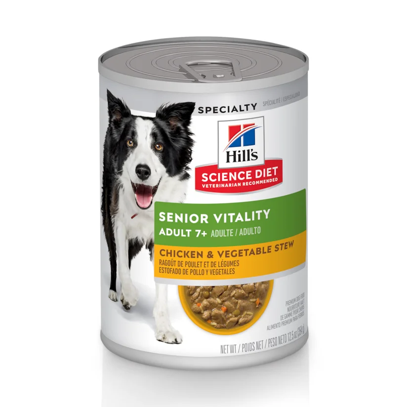 Ração Úmida Hill s Science Diet Vitalidade Sênior para Cães Idosos Sabor Frango e Vegetais 354g