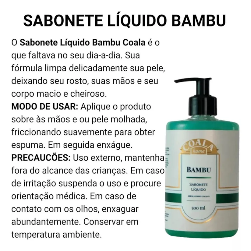 Sabonete Liquído para Pele Bambu Coala 500ml