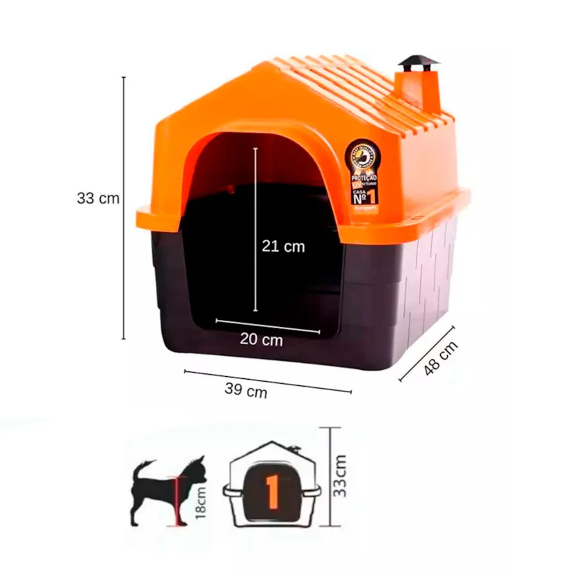 Casa Durapets Plástica Durahouse Laranja N1