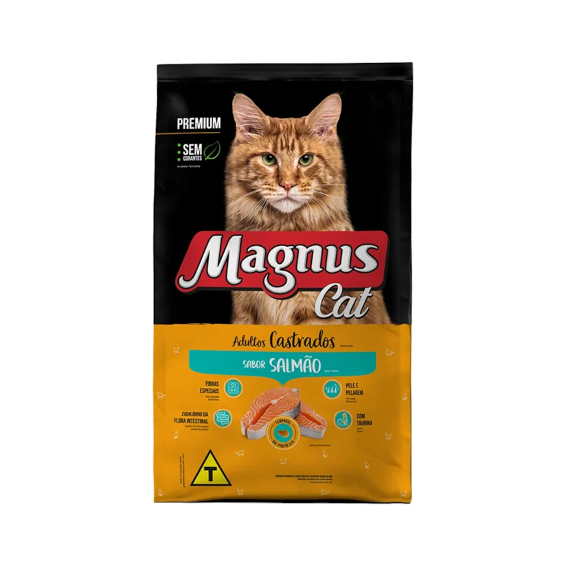 Ração Magnus Premium Gatos Adultos Castrados Salmão 10,1kg