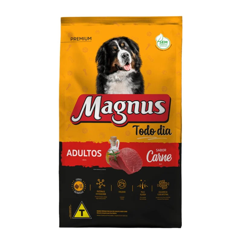 Ração Magnus Todo Dia Premium Cães Adulto Sabor Carne 10,1kg