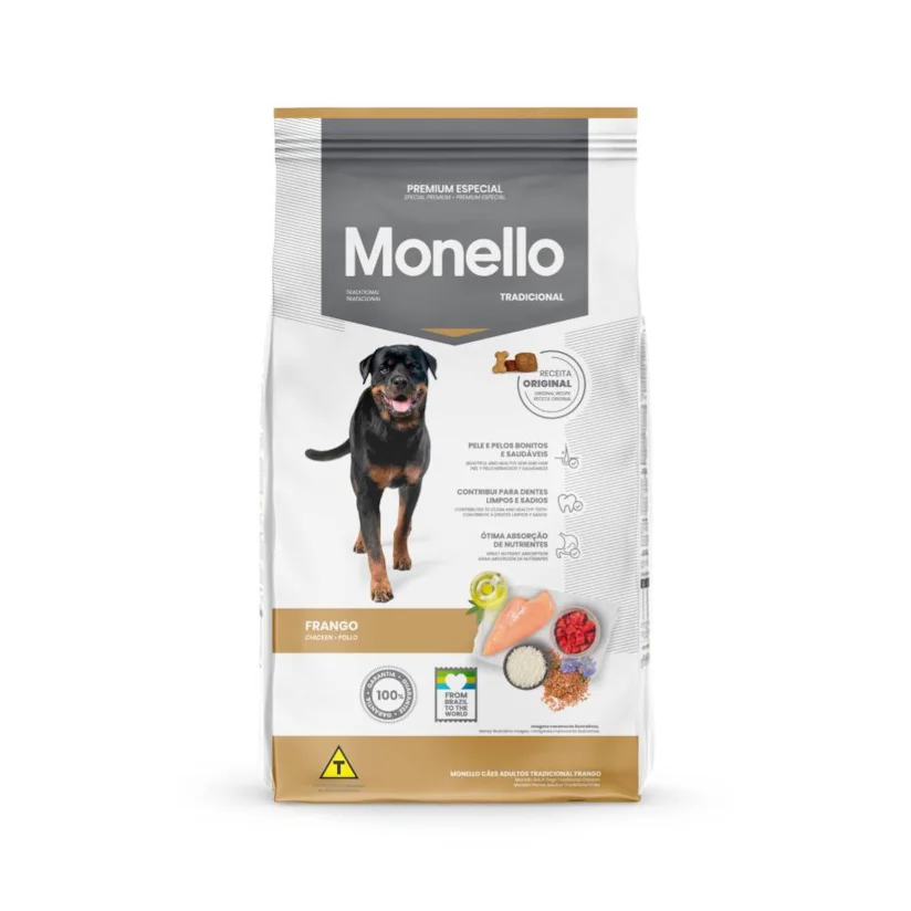 Ração Monello Especial Cães Adultos Tradicional Frango 15Kg