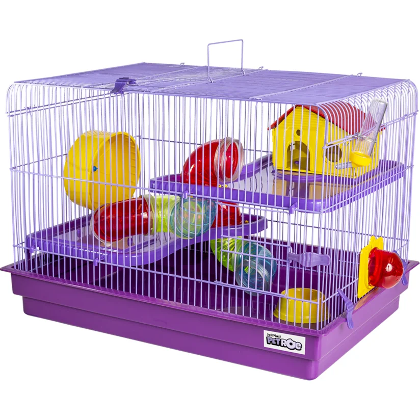 Gaiola para Hamster 2 Andares Big Space Lilás Jel Plast