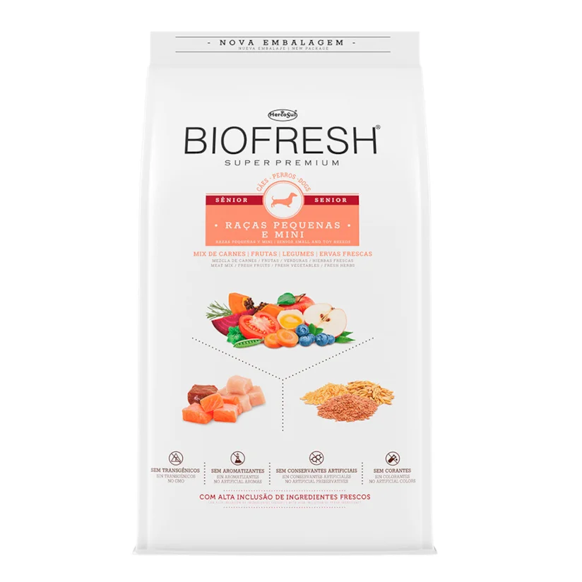 Ração Biofresh Cães Sênior Raças Pequenas e Mini 1kg