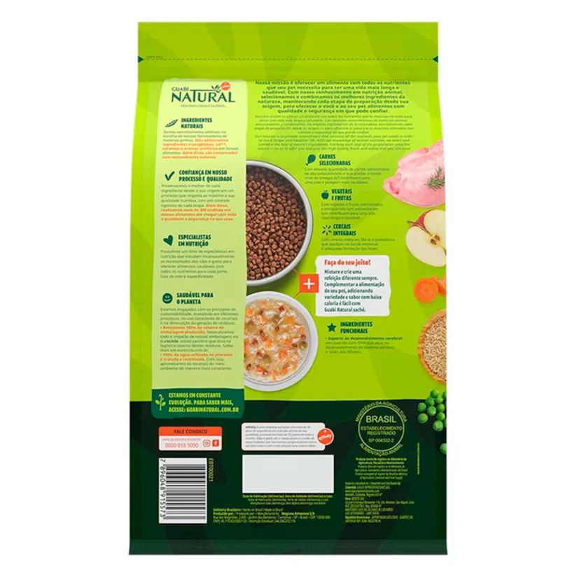Ração Guabi Natural Gatos Filhotes Frango e Arroz Integral 1,5kg