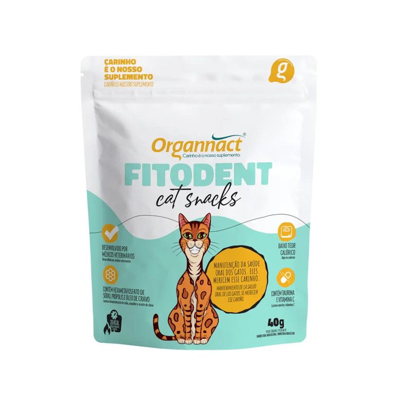Petisco Organnact Fitodent Cat Snacks