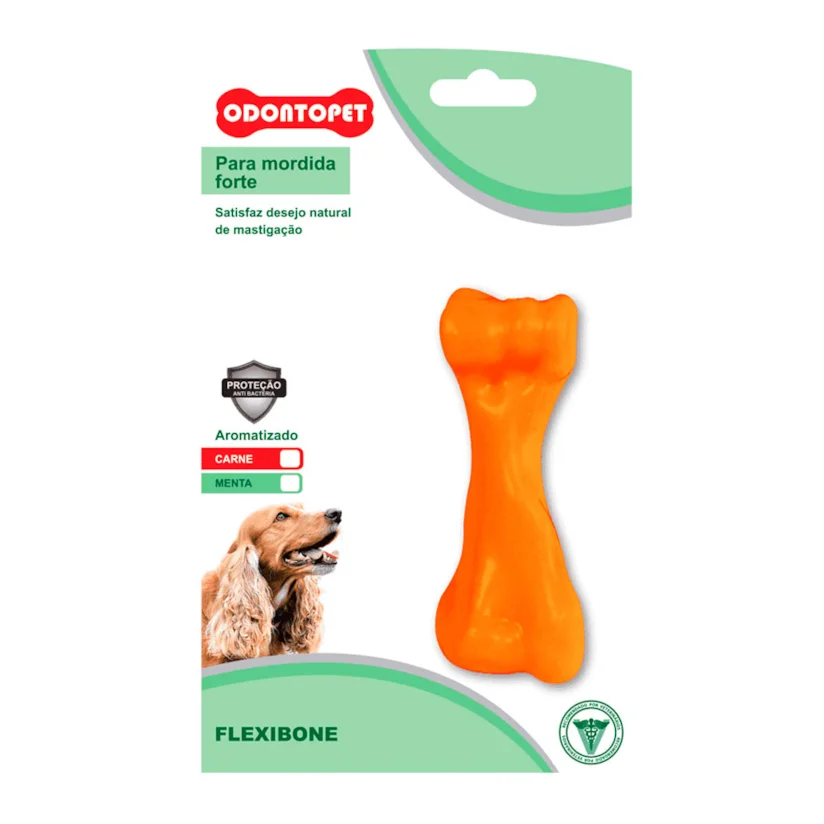 Brinquedo Mordedor Flexibone T.Bone Cães Até 15kg Odontopet