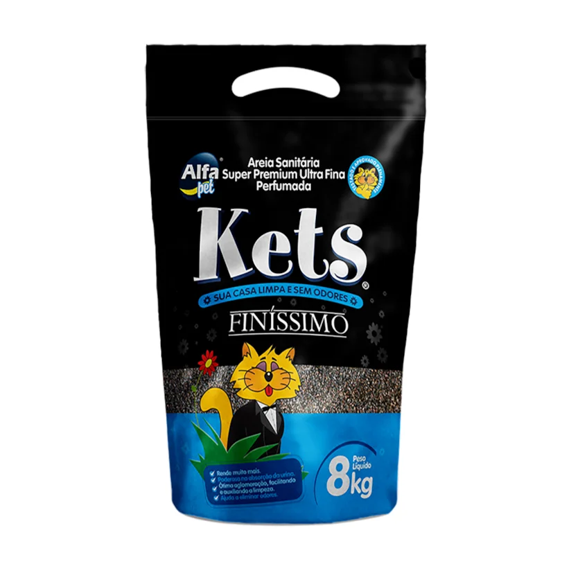 Areia Higiênica Kets Finíssimo Gatos 8kg