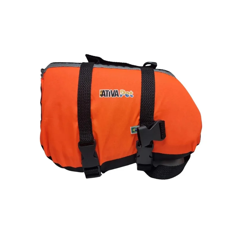 Colete Salva Vidas Pet Vest Ativa Laranja P