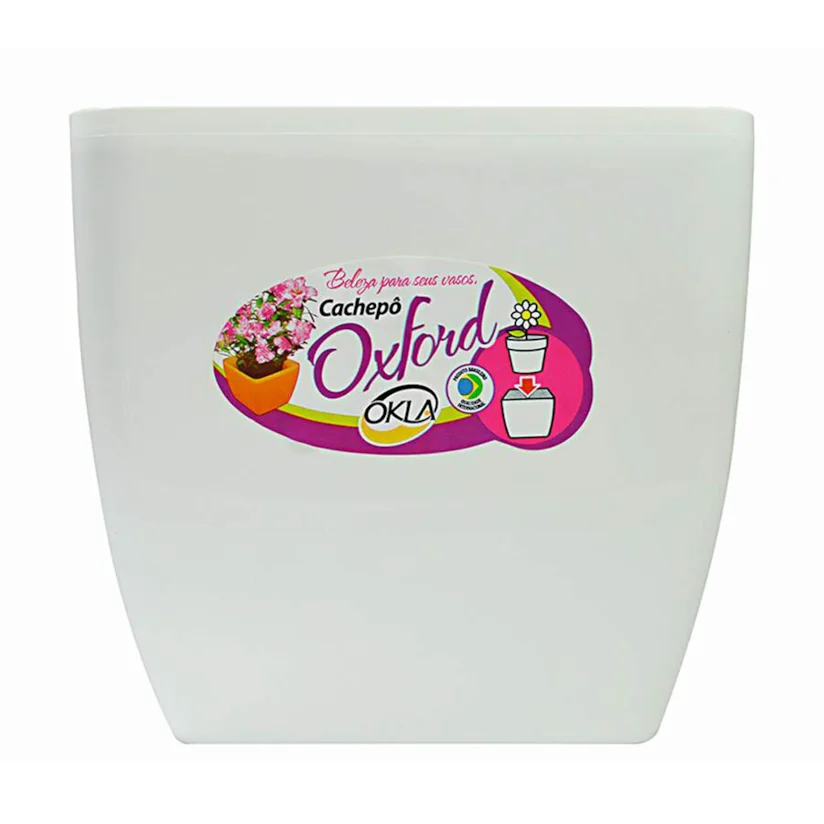 Vaso Oxford Quadrado Branco Okla 3L