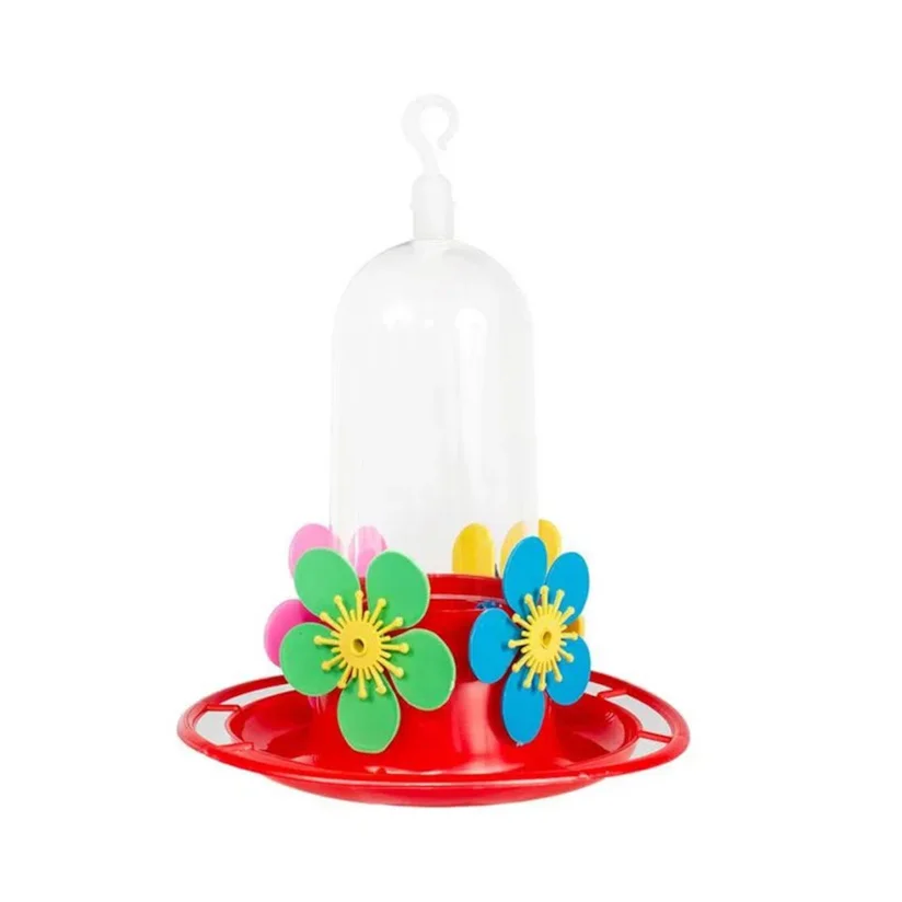Bebedouro Beija-Flor com Poleiro Jel Plast Vermelho 250ml