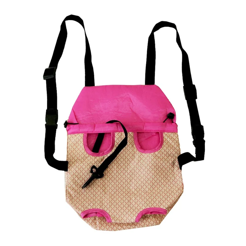 Bolsa São Pet Frontal Algodão Rosa N1