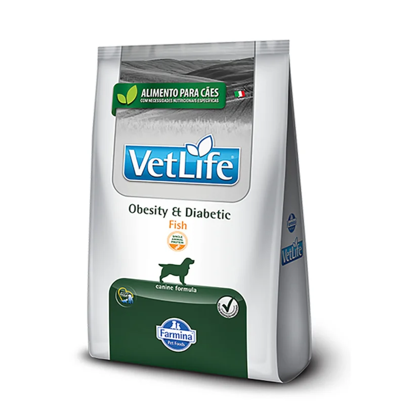 Ração Vet Life Cães Adultos Obesity Duabetic Fish 2kg
