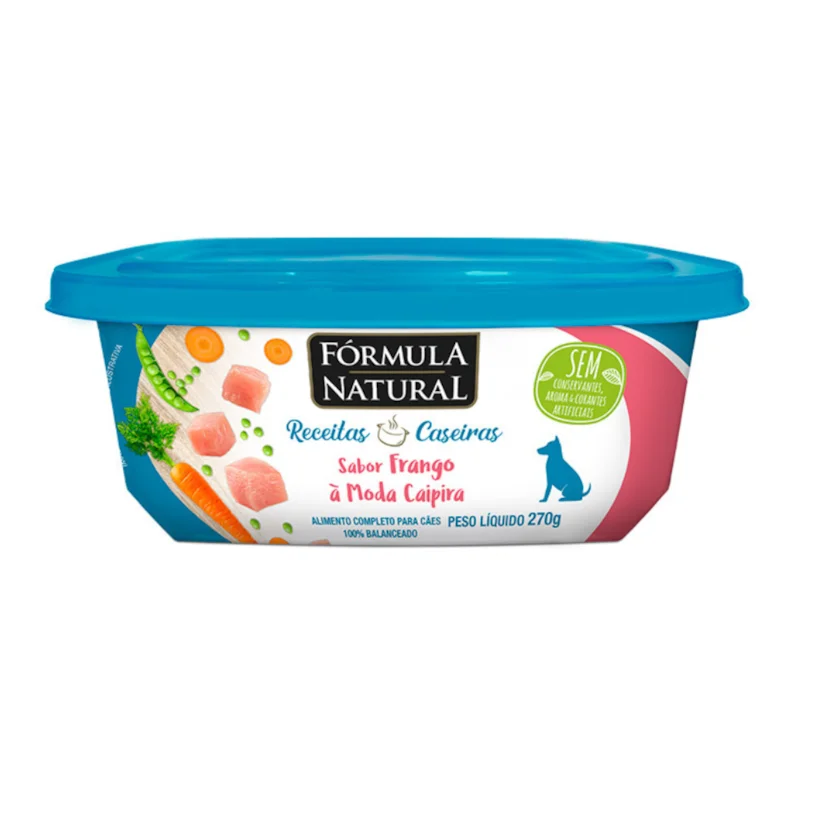 Ração Úmida para Cães Adultos Fórmula Natural Frango a Moda Caipira 270g