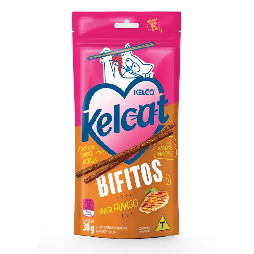 Petisco Kelco Kelcat Bifitos Frango 30g