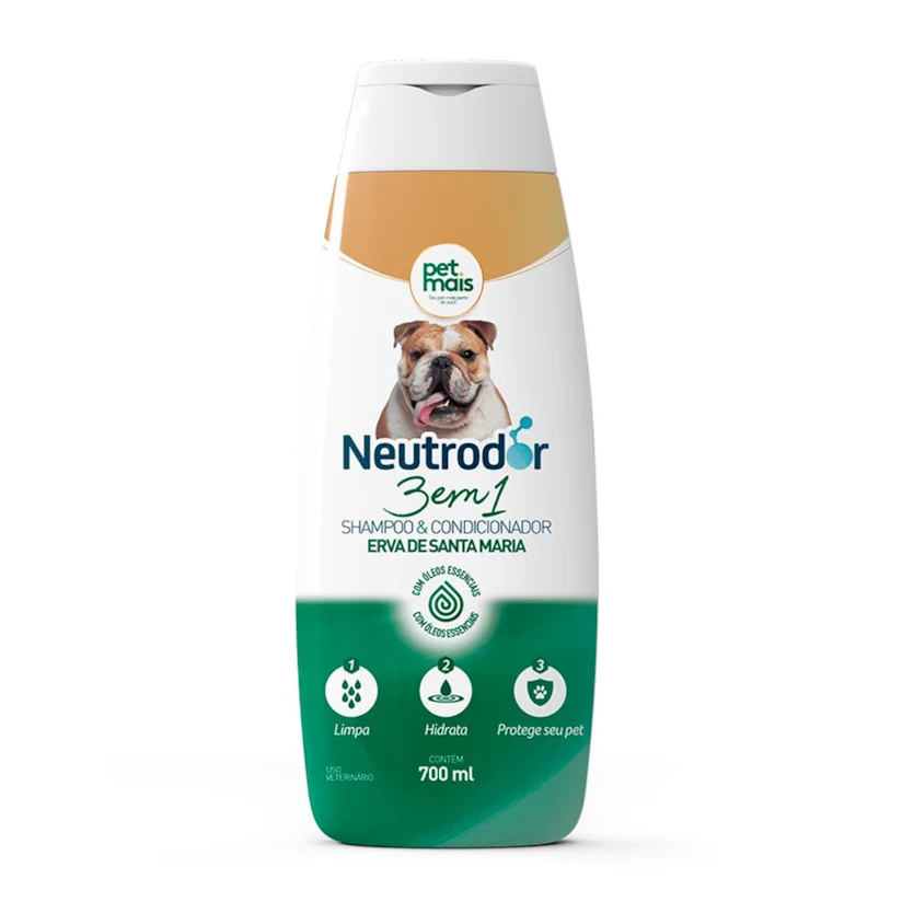 Shampoo Petmais 3 Em 1 Erva De Santa Maria Neutrodor 700ml