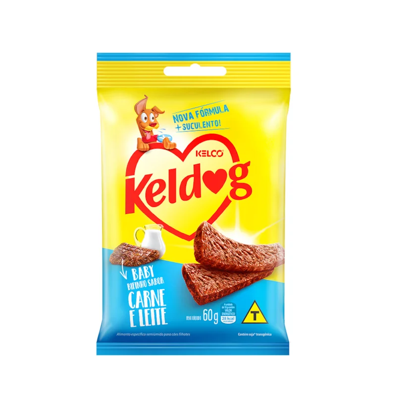 Bifinho Kelco Keldog Baby Carne e Leite 60g