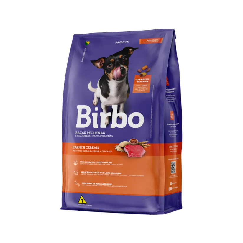 Ração Cães Birbo Raças Pequenas Carne E Cereais 10,1Kg