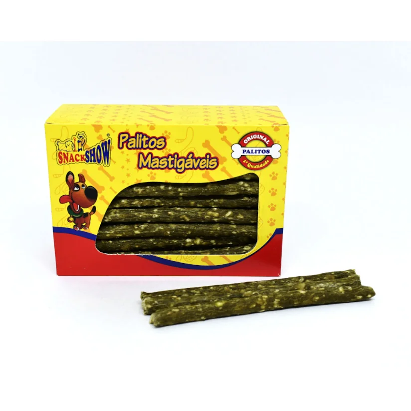 Osso Snack Show Cães Palitos Kr 65 Espinafre com 35 Unidades
