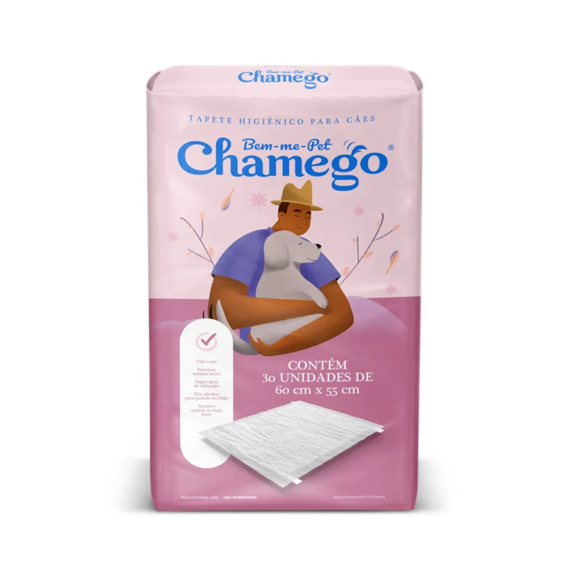 Tapete Higiênico Cães Chamego 60X55 30 Unidades