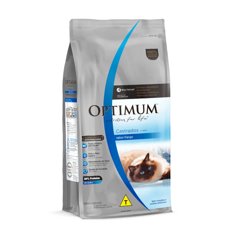 Ração Optimum Gatos Adultos Castrados Frango 1kg