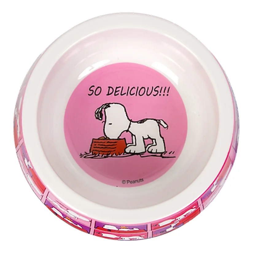 Comedouro Para Cães Melamina Snoopy Quadpink Zooz Pets 450ml