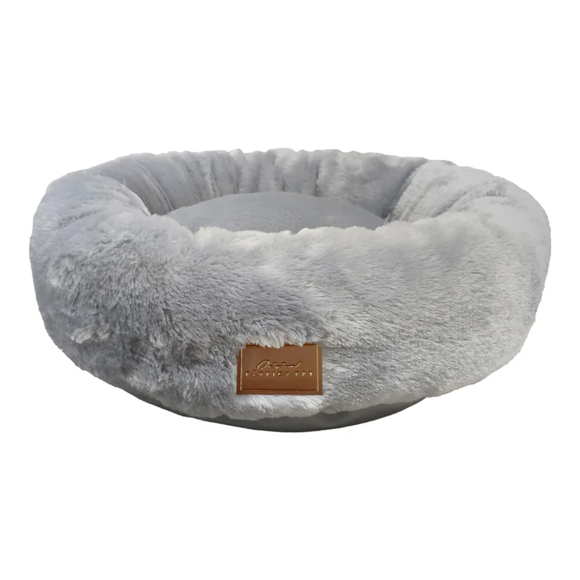 Cama para Cães e Gatos Nuvem Pelúcia Fabrica Pet Cinza G
