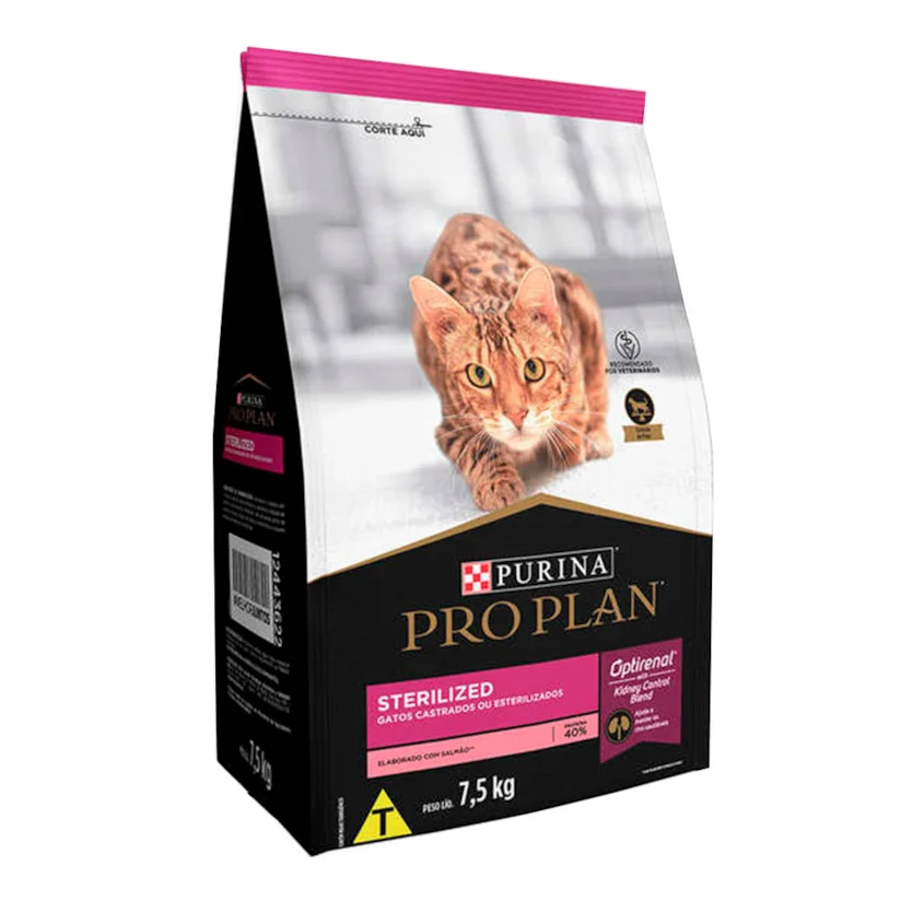 Ração Nestlé Purina Gatos Pro Plan Adultos Castrados Sterilized Salmao 7,5kg