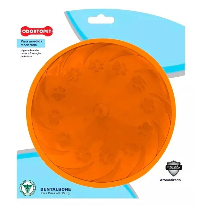 Brinquedo Mordedor Dental Frisbee Cães Odontopet