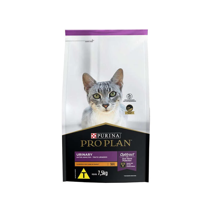 Ração Nestlé Purina Gatos Pro Plan Urinary Adultos Frango 7,5kg