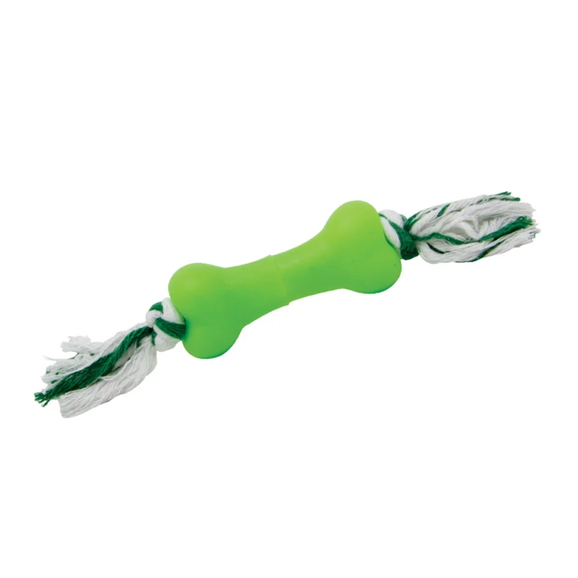 Brinquedo Cães Lcm Borracha Osso com Corda 230 mm