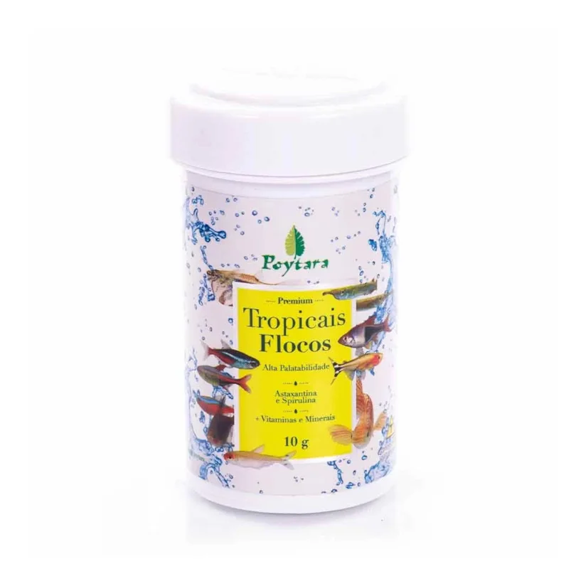 Ração Para Peixes Poytara Tropicais Flocos 130g