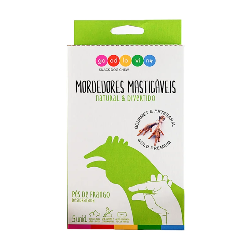 Mordedor Para Cães Good Lovin Pés de Frango 5 Unidades