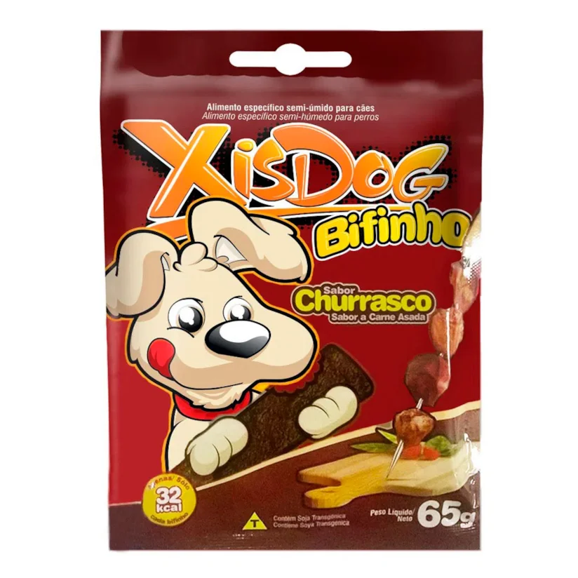 Petisco Cães XisDog Bifinho Churrasco 65g