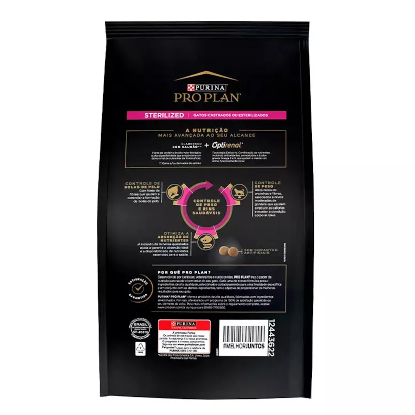 Ração Nestlé Purina Gatos Pro Plan Adultos Castrados Salmao 3kg