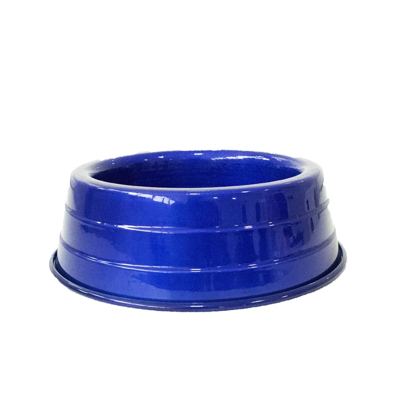 Comedouro Cães Dog Head Alumínio Leve Colorido Azul Grande 2800ml